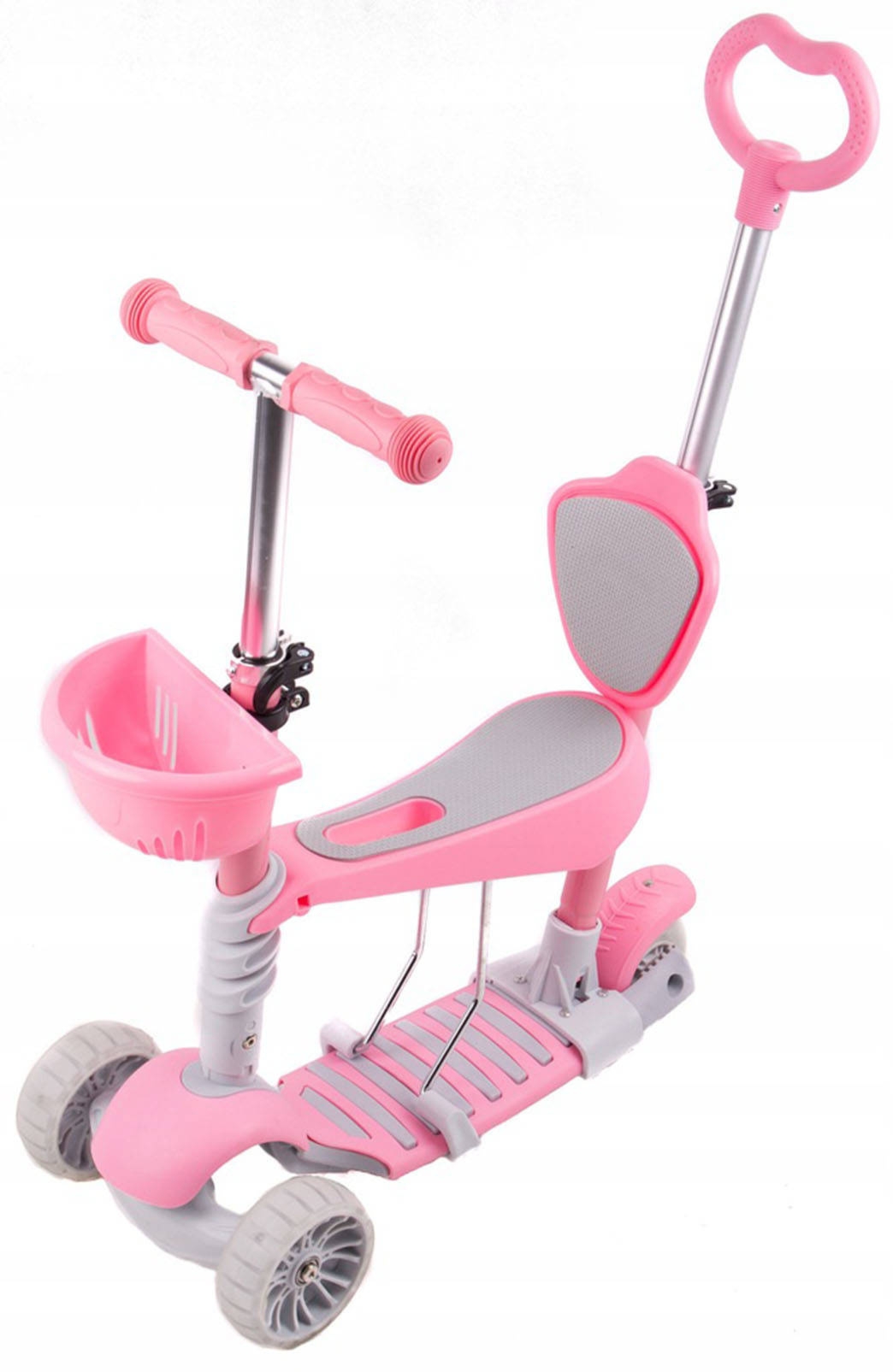 Hulajnoga Vivo 3w1+pchacz S00419 pastel pink
