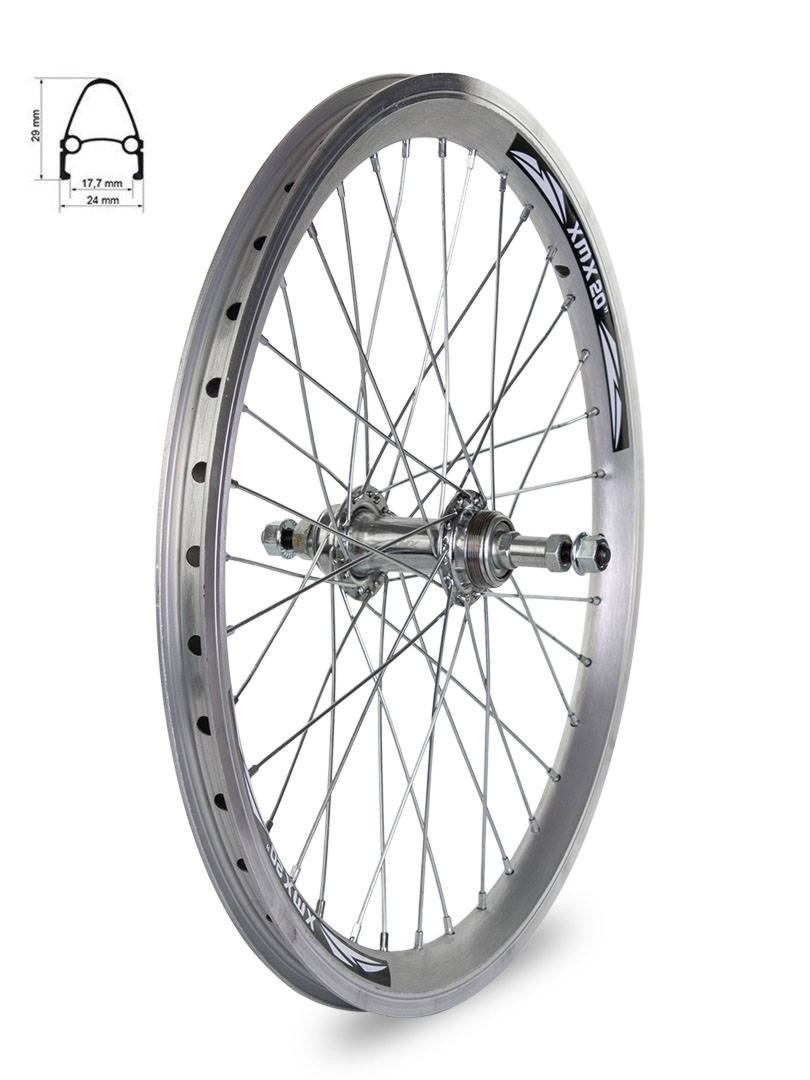 Koło tylne aluminiowe stożkowe XMX z piastą stalową – 20″