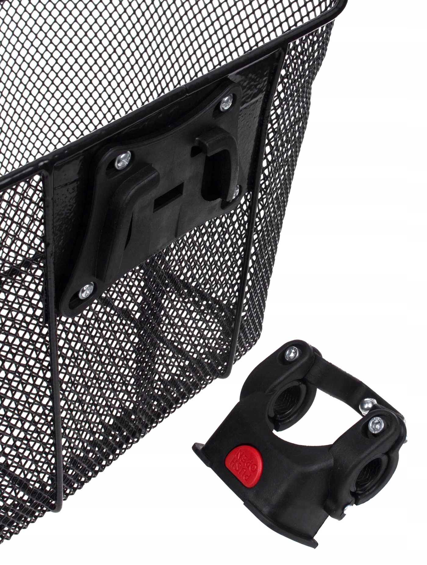 Kosz rowerowy Verso przód 350x250x240 czarny szybki montaż click