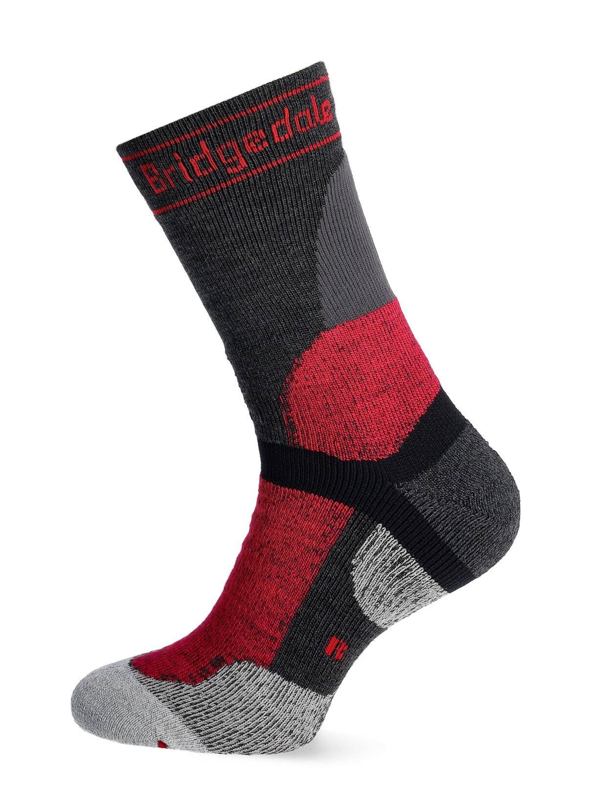 Skarpety rowerowe męskie Bridgedale MTB Winter Weight T2 Merino Sport Boot – graphite/red