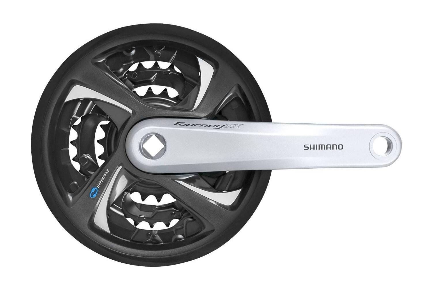 Mechanizm korbowy Shimano FCTX801 48x38x28T czarno-srebrny z osłoną