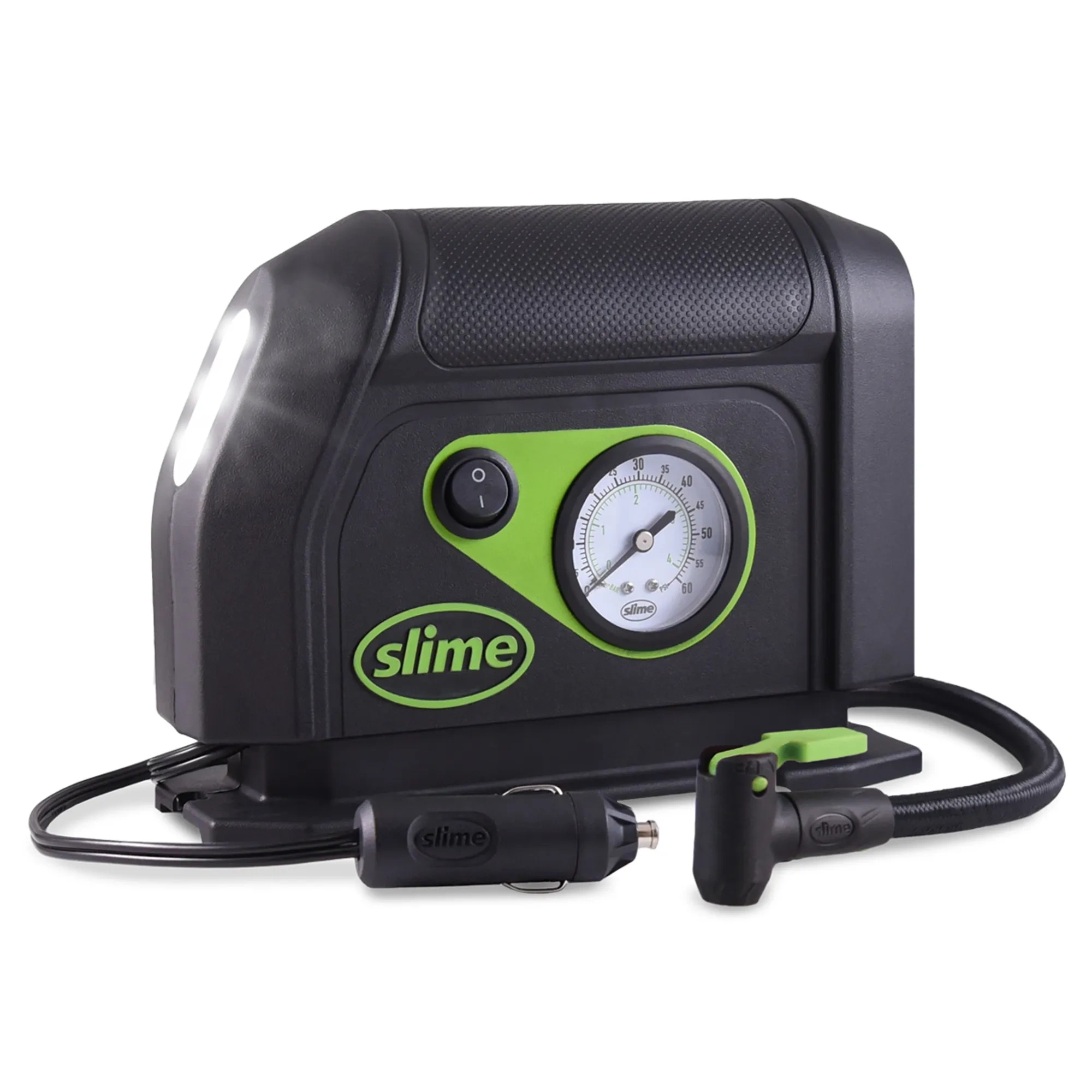 Kompresor wielofunkcyjny z diodą LED Kompresor / pompka do opon Slime 12V