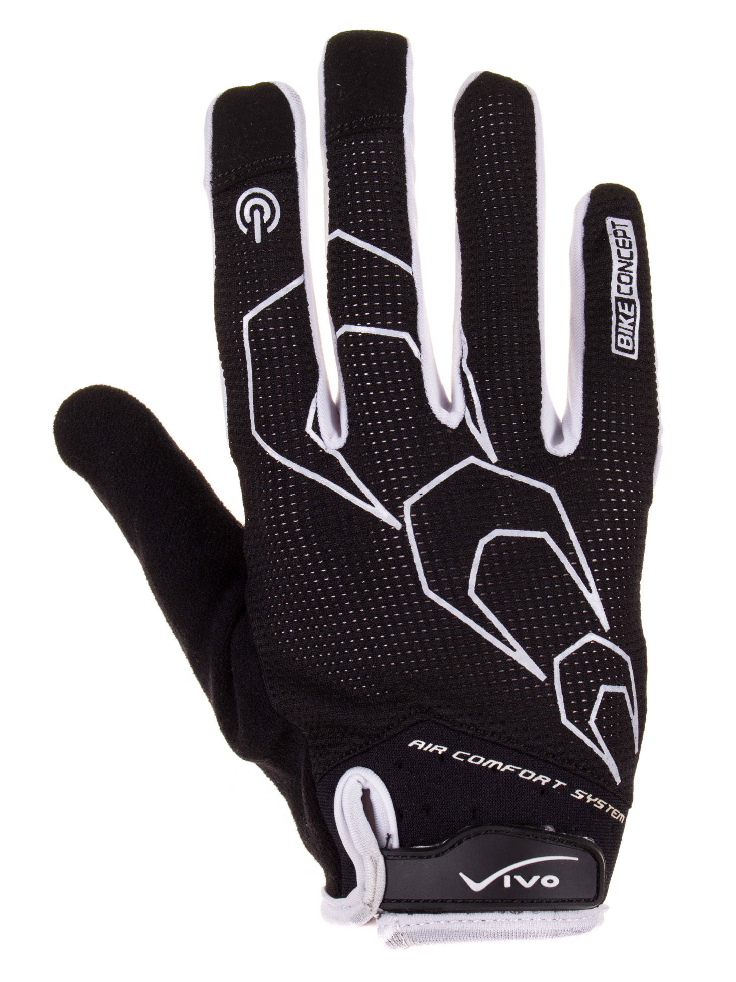Rękawiczki rowerowe Vivo SB-01-9517-A czarno-białe
