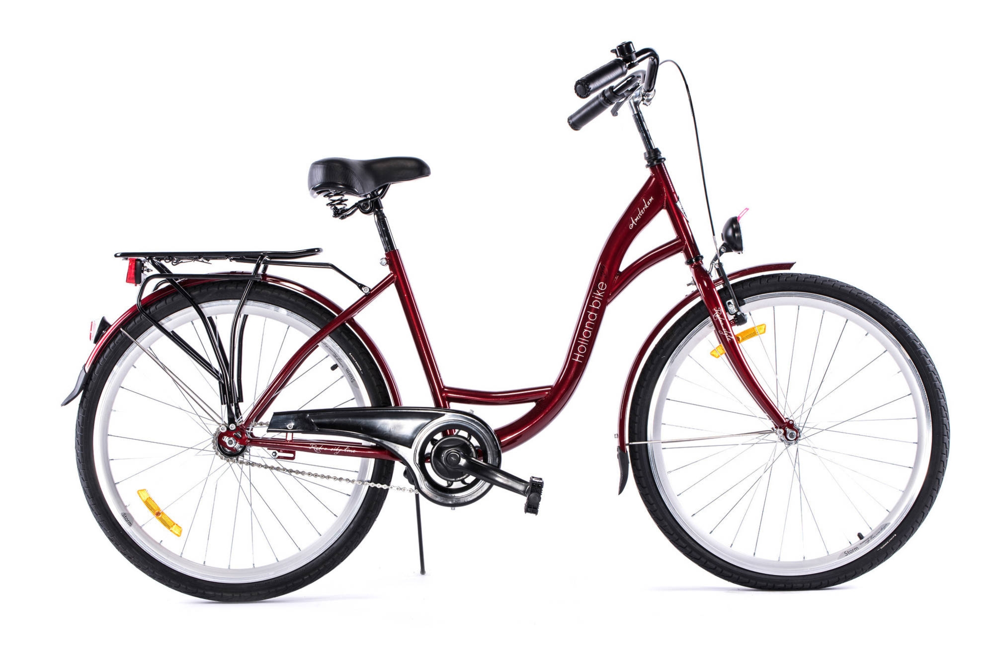 Rower Storm 28″ AMSTERDAM 1-biegowy wiśniowy/błotniki wiśniowe