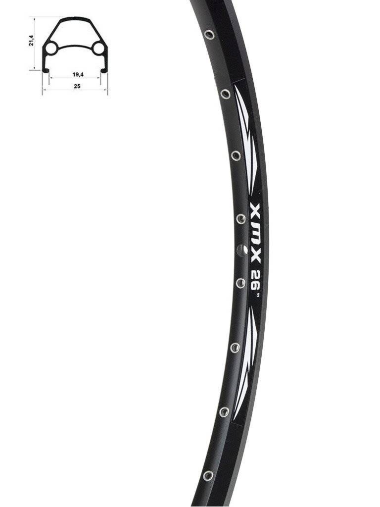 Obręcz XMX 26″ DISC 36-otworów czarna