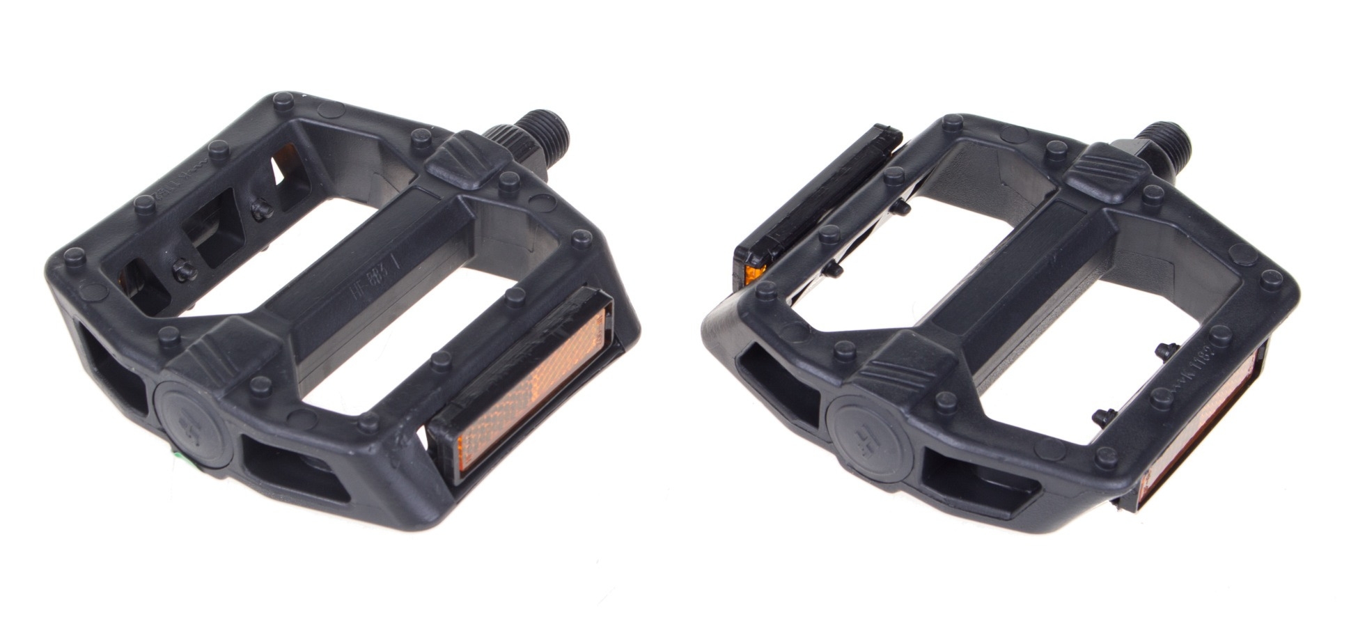 Pedały do BMX z odblaskiem Verso HF-883 nylon 1/2 czarne Łoż. kulk
