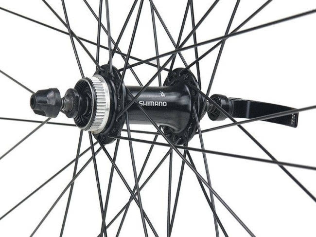 Koło przód 27,5 Disc piasta Shimano HB-TX505 Center Lock, obręcz Rodi Excalibur XC czarna – szprychy czarne