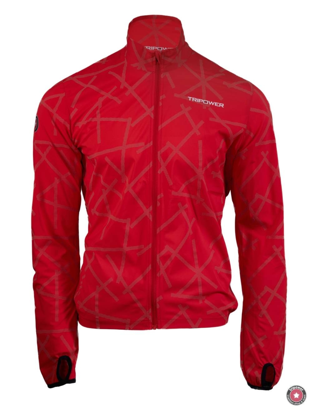 Wiatrówka kolarska z odblaskami TRIPOWER Lightning Racing Red