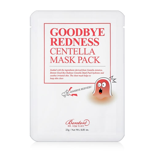 Image of benton łagodząca podrażnienia maska w płacie goodbye redness centella mask pack 23g