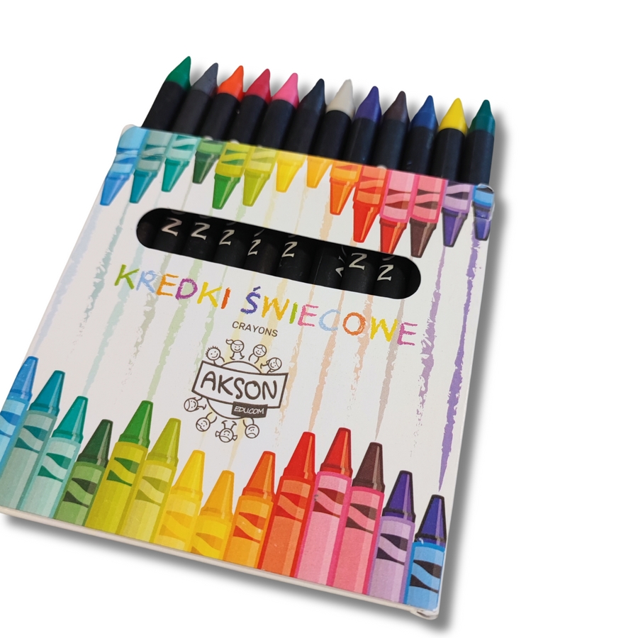 Image of Crayons 12 colors wax Akson