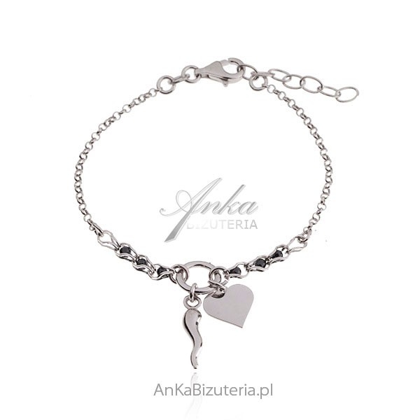 Biżuteria na szczęście - bransoletka srebrne z kryształami swarovski good luck