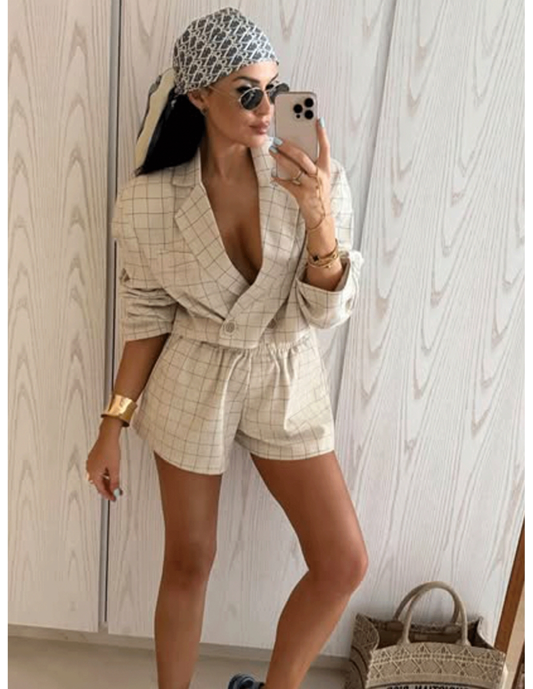 Wiskozowy komplet ze spodenkami HAILEY - wzór 2