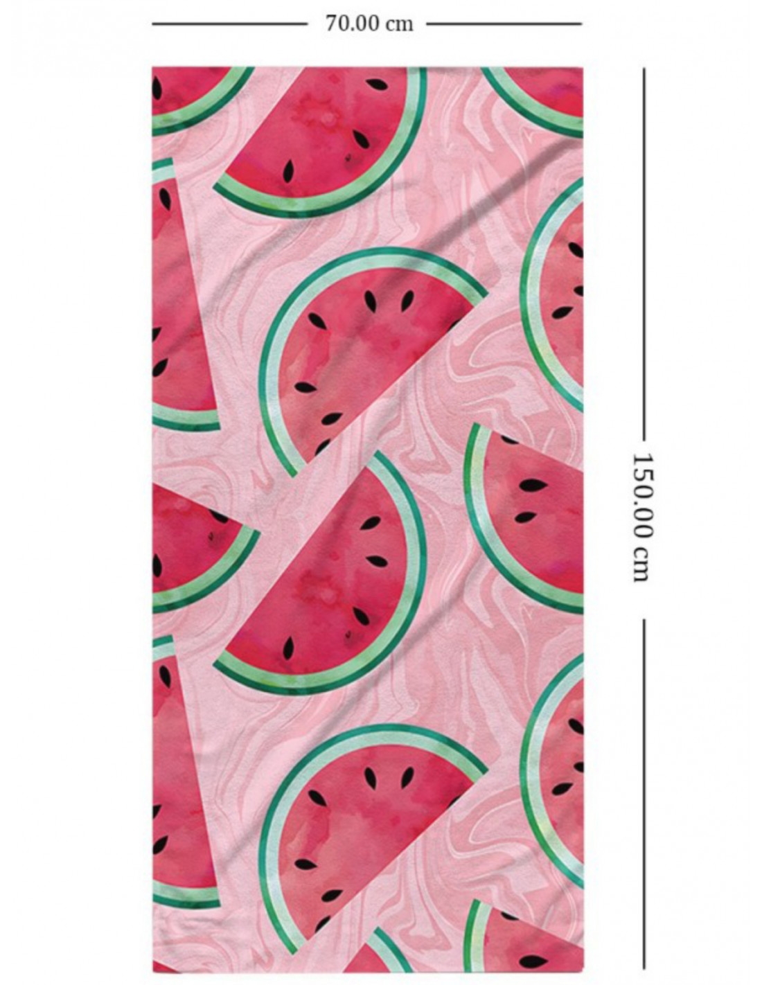 Stylowy plażowy ręcznik w arbuzy - wzór 1