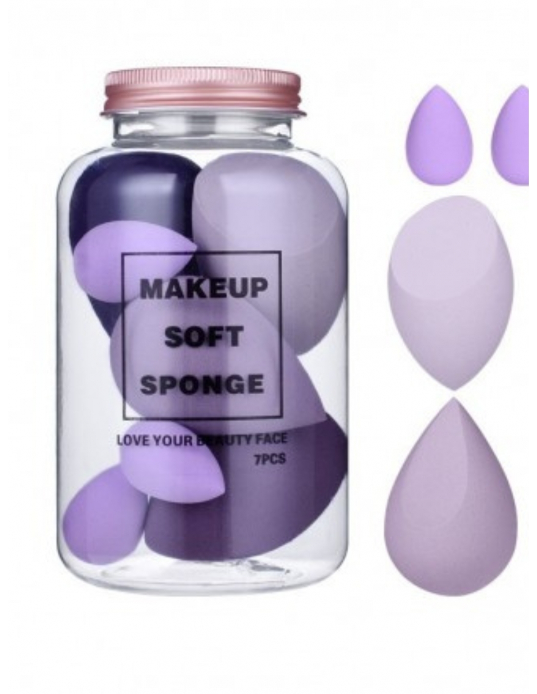 Zestaw 7 gąbeczek do makijażu - wzór 2