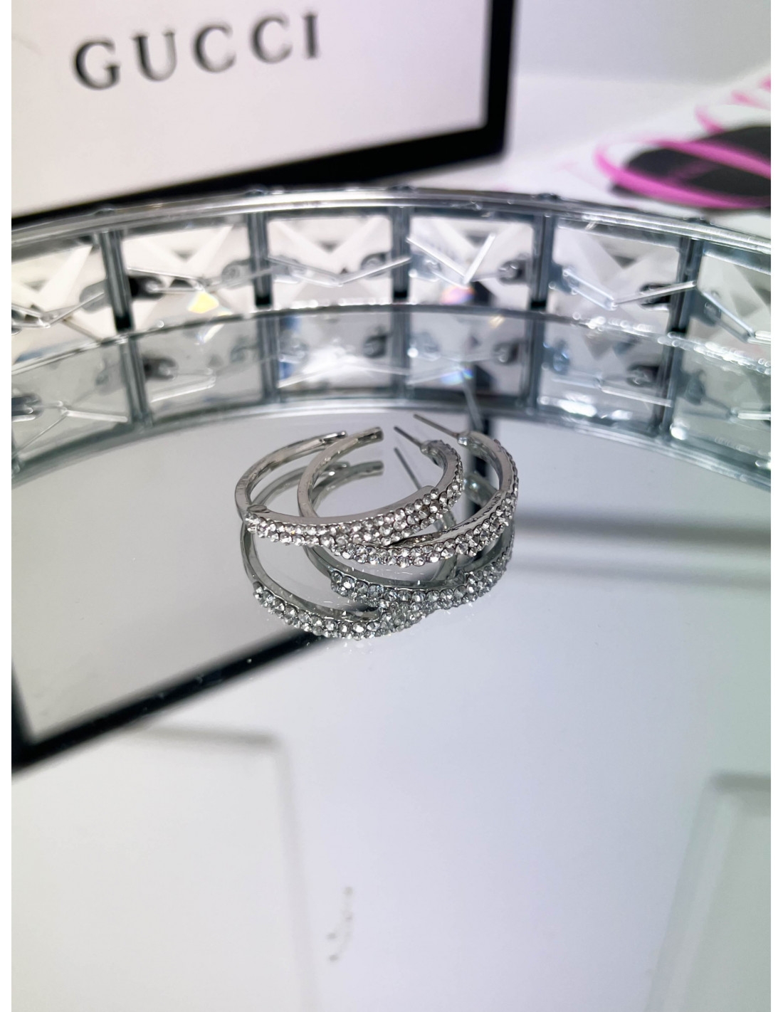 Kolczyki wiszące koła- srebrne