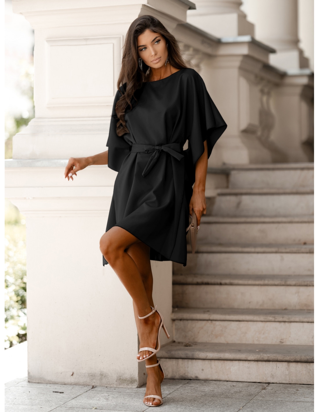 Kobieca sukienka nietoperz CANDICE - czarna