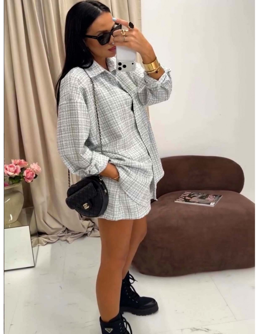 Bawełniany komplet z krótkimi spodenkami MARCO - wzór 1