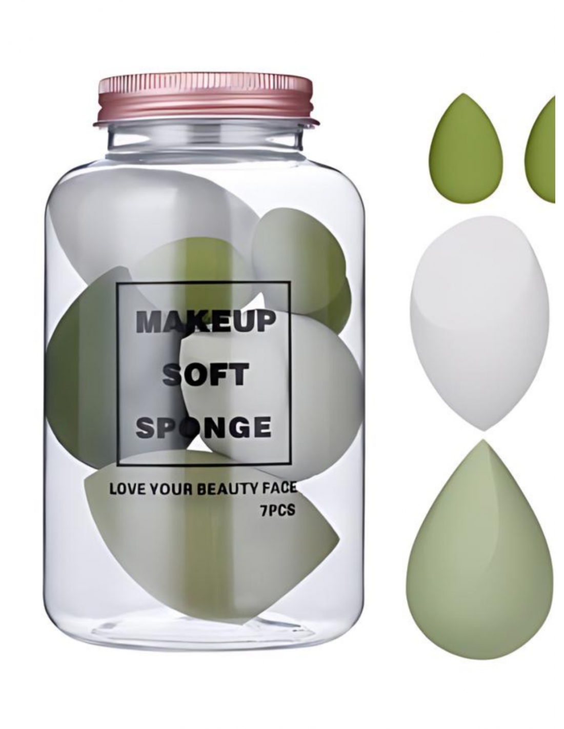Zestaw 7 gąbeczek do makijażu - wzór 4