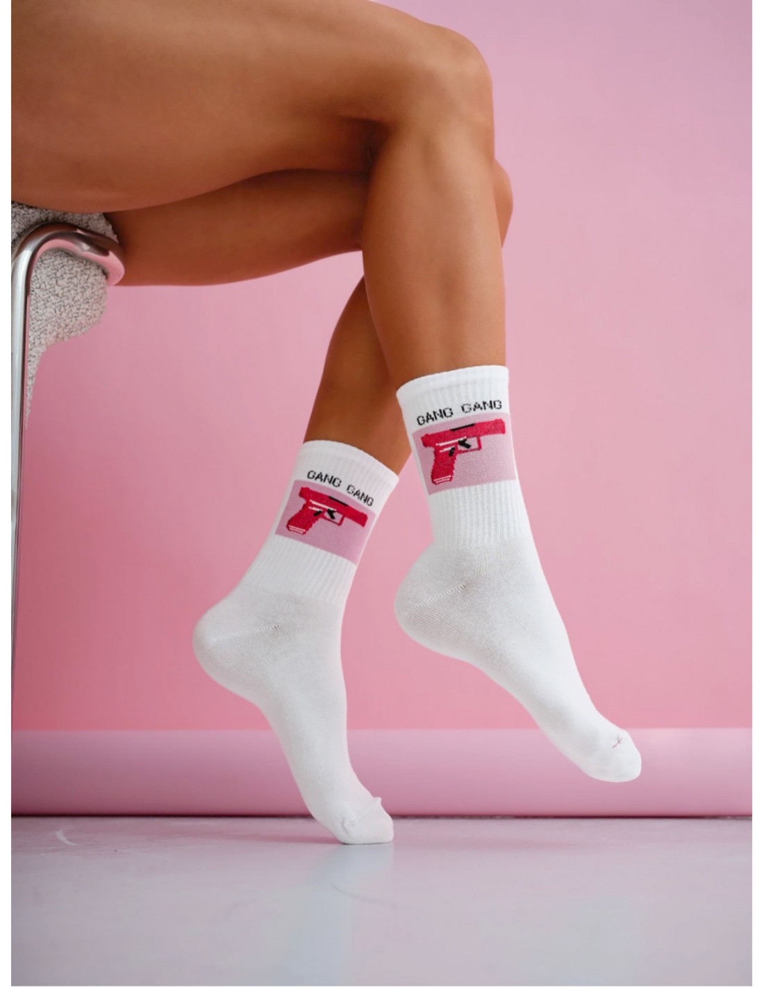 Skarpetki damskie GANG GANG - białe