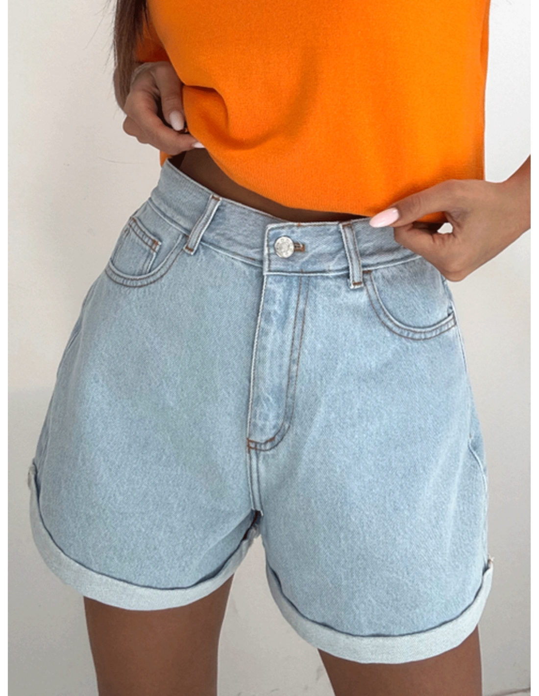 Stylowe spodenki jeansowe CERII – niebieskie