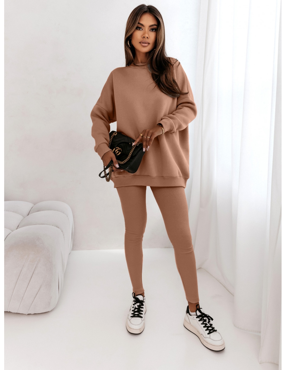 WP bluza dresowa oversize - ciemny beż