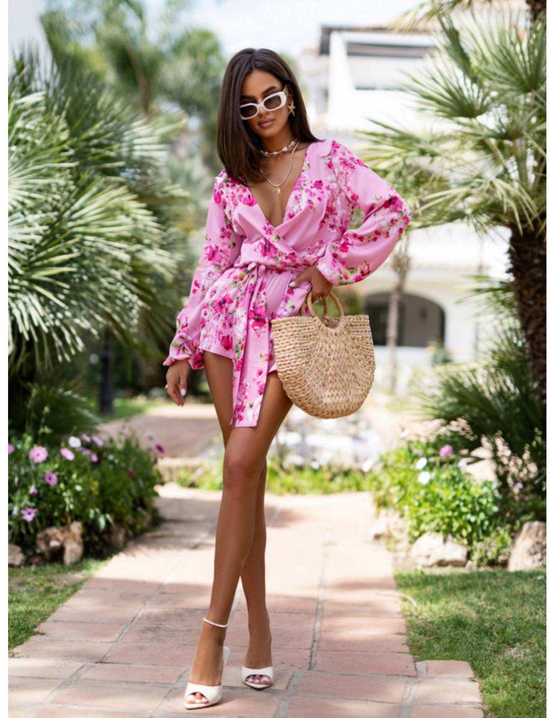 Modny krótki kombinezon z printem SINTRA - wzór 5