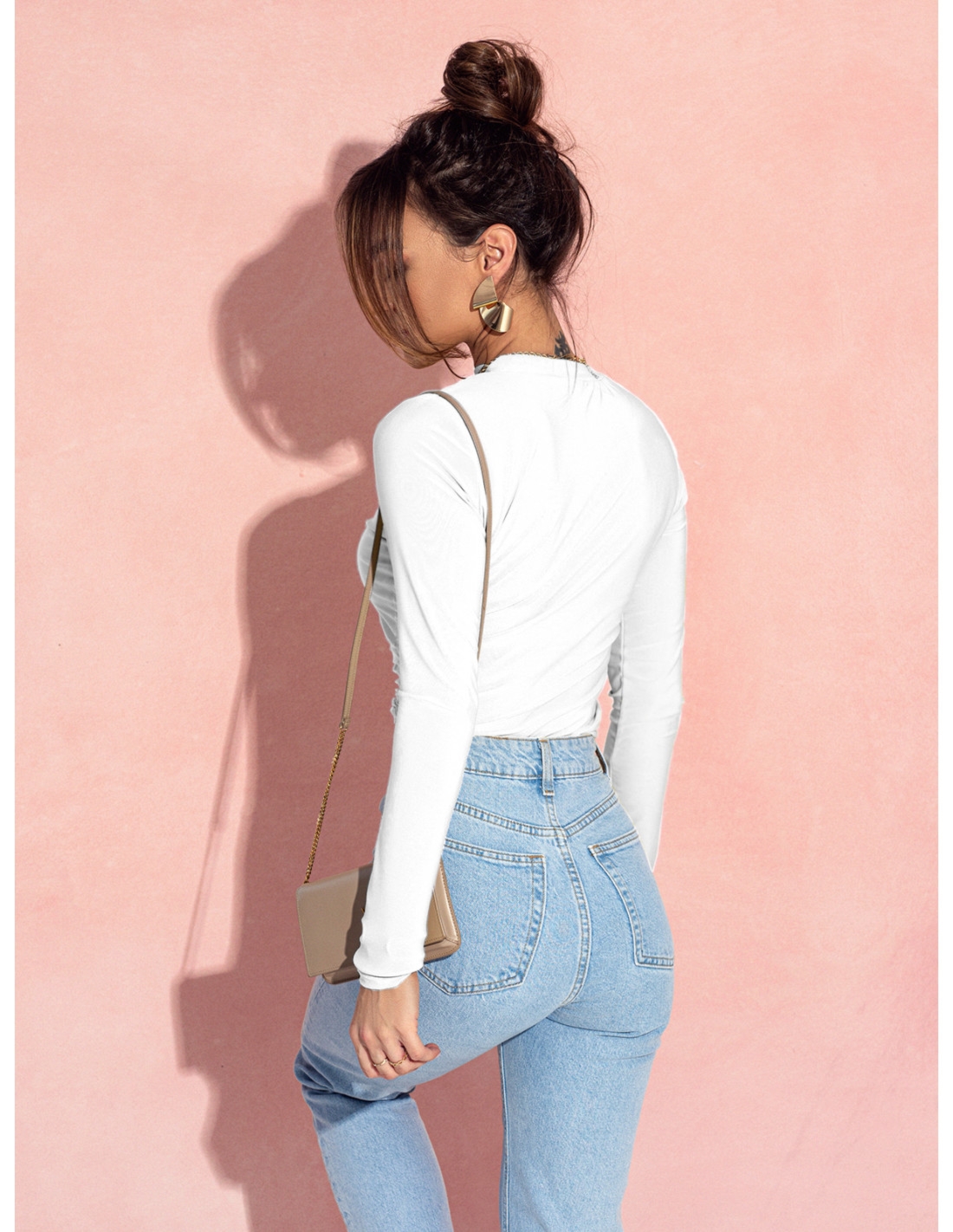 Elastyczne body CORALIN - białe