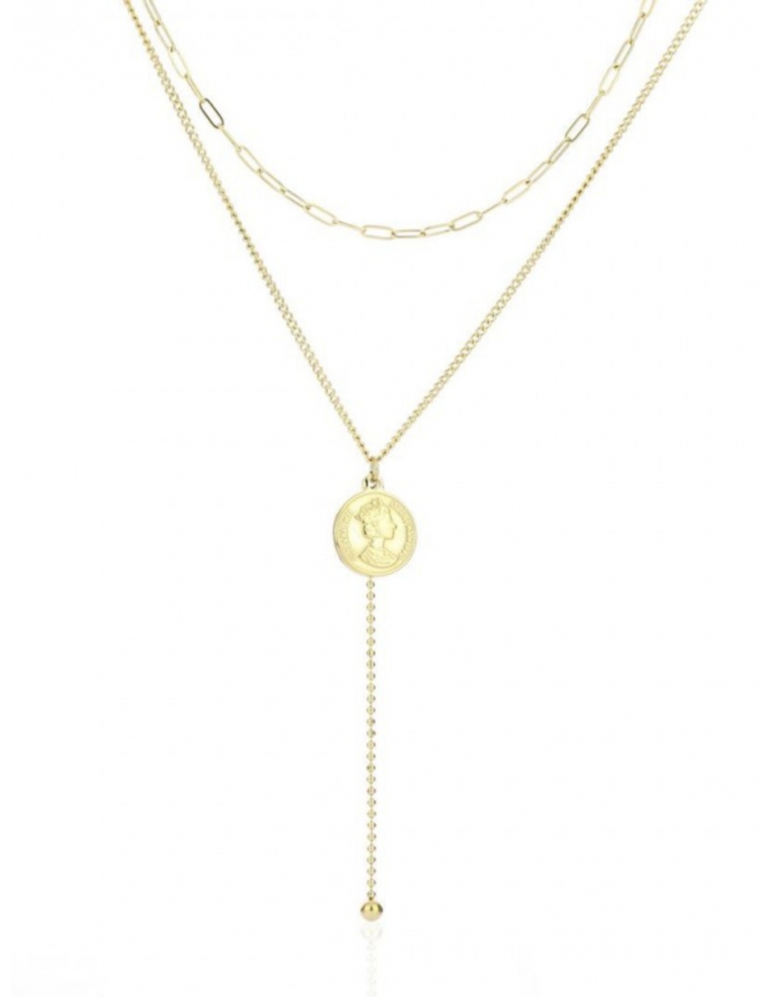 Naszyjnik stal chirurgiczna - złoty