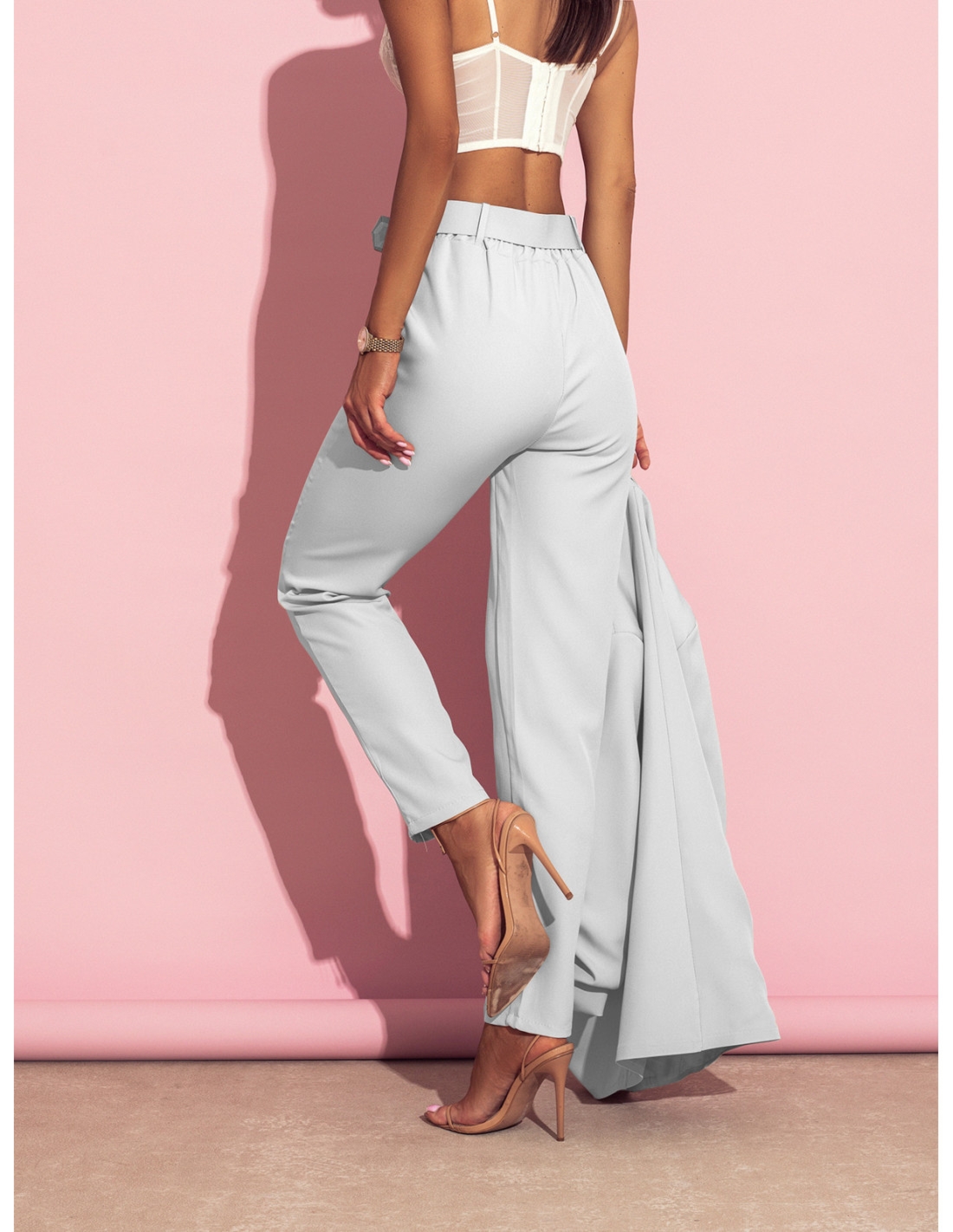 WP Modny garnitur marynarka i spodnie - biały