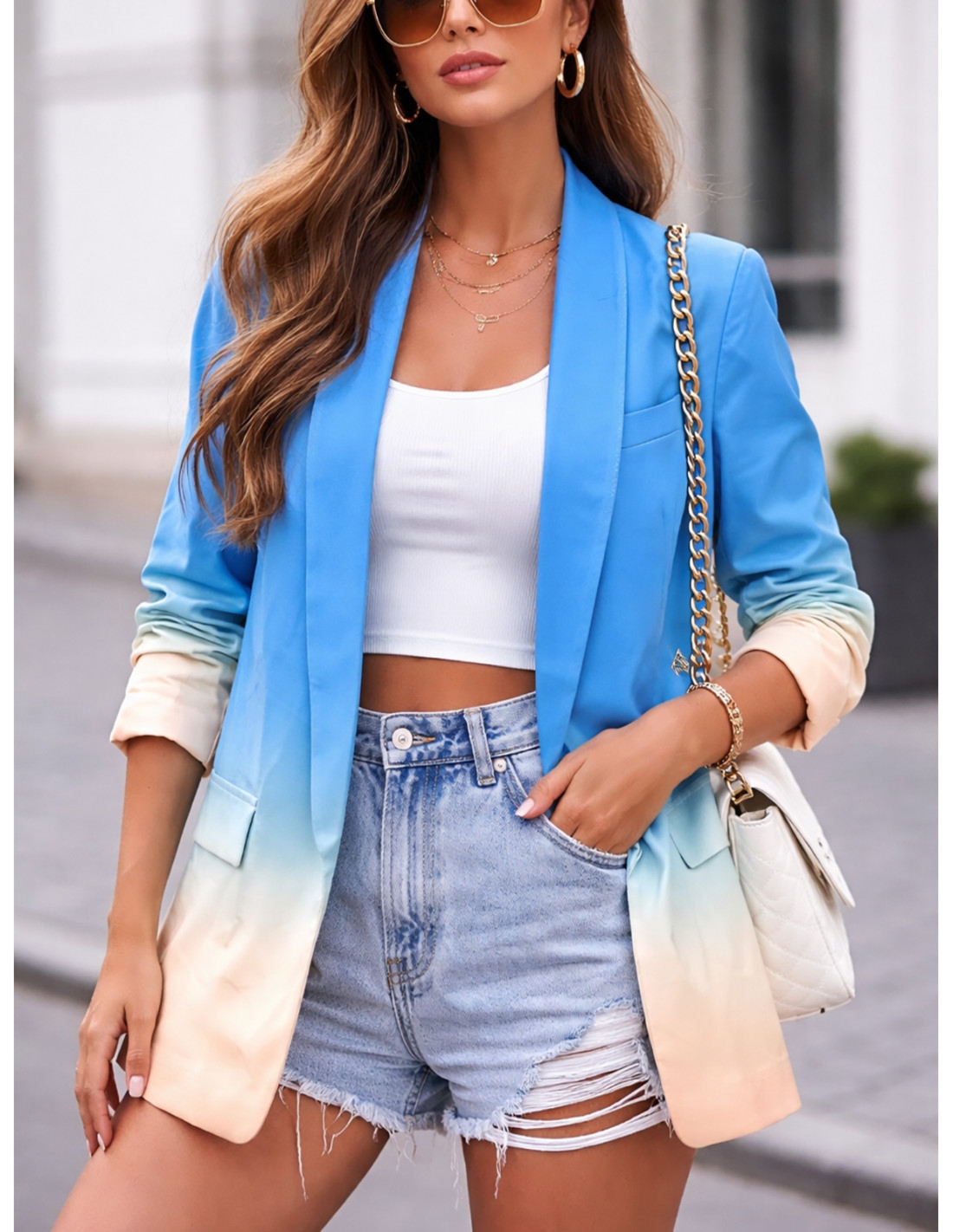 WP marynarka ombre z podszewką - wzór 1