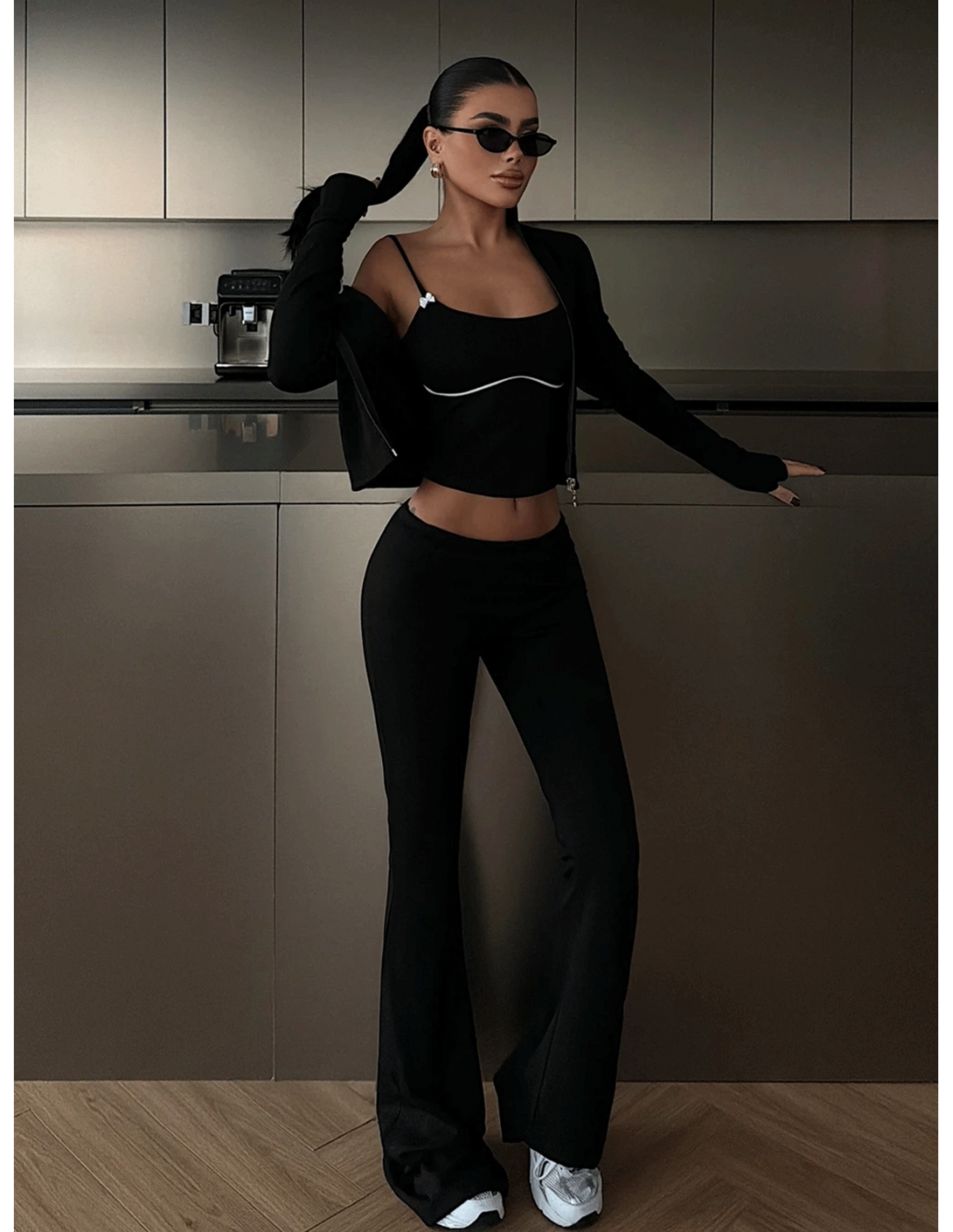 Nowoczesny komplet 3w1 MANJU - czarny