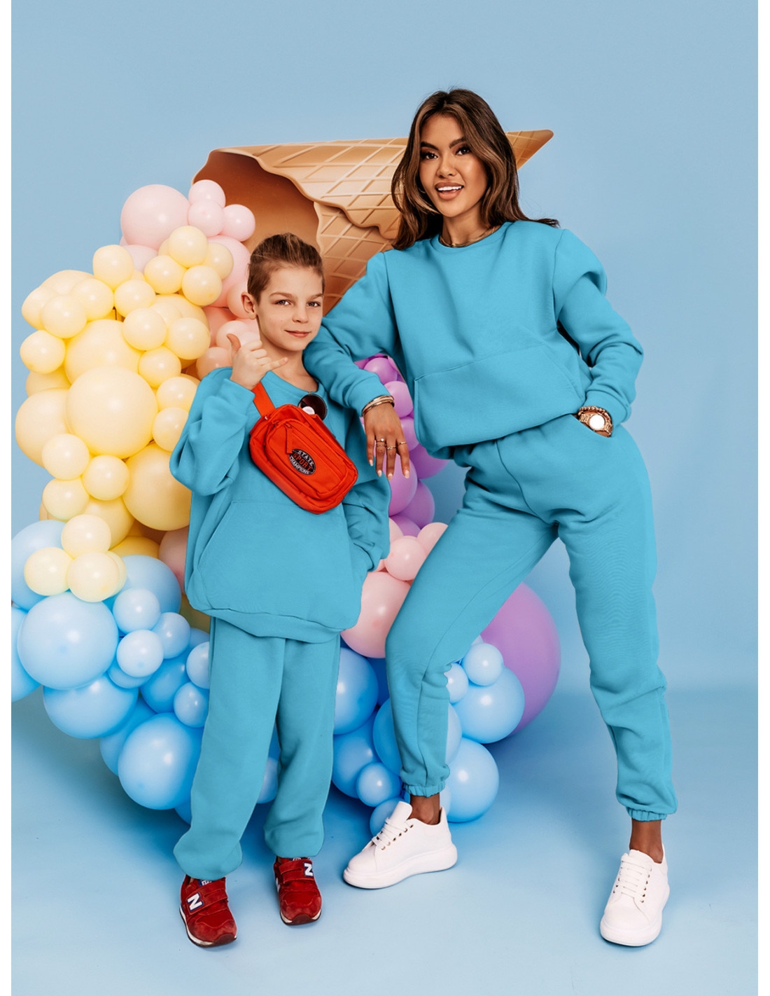 Dres dziecięcy bluza i spodnie PUMBA - turkusowy