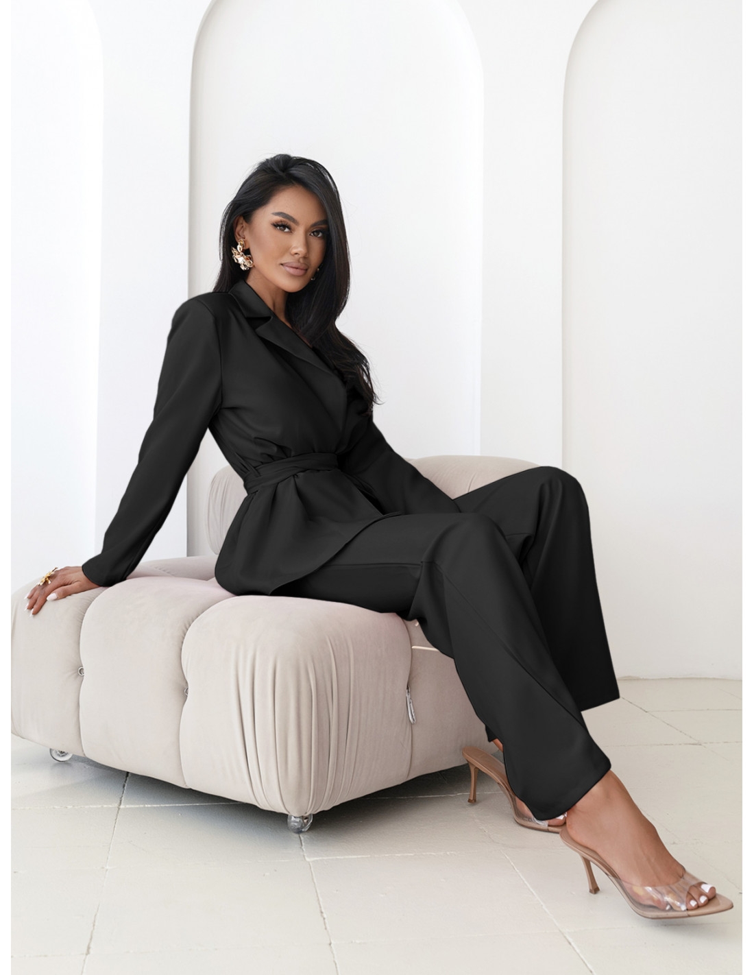 Garnitur marynarka i szerokie spodnie OMARI - czarny