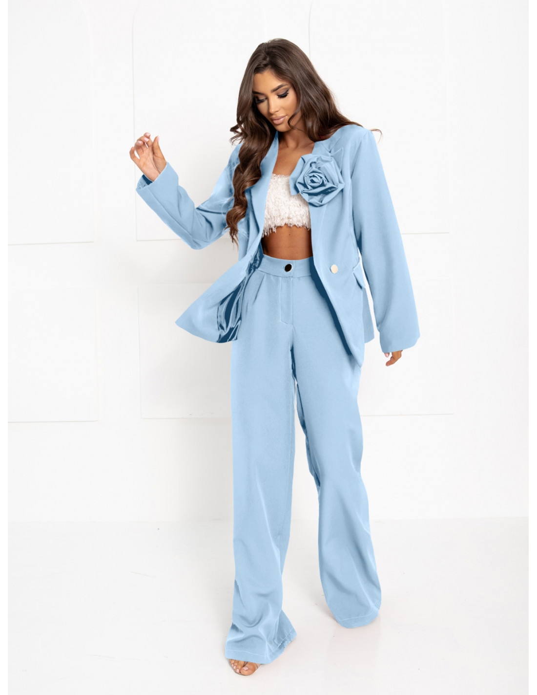 Garnitur z szerokimi spodniami KENZO - błękitny