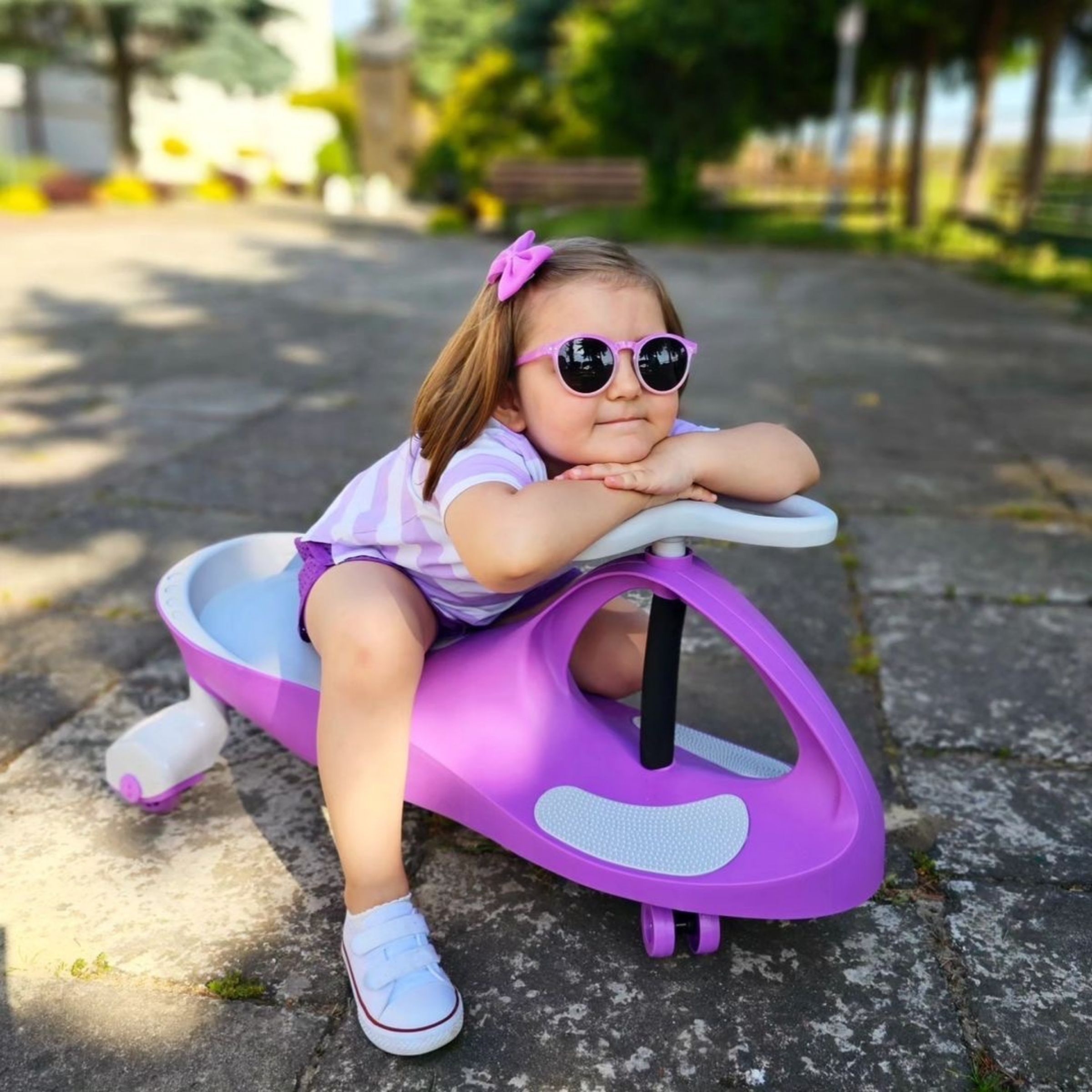 Pojazd dziecięcy TwistCar – Pastelovy fiolet Świecące kółka!