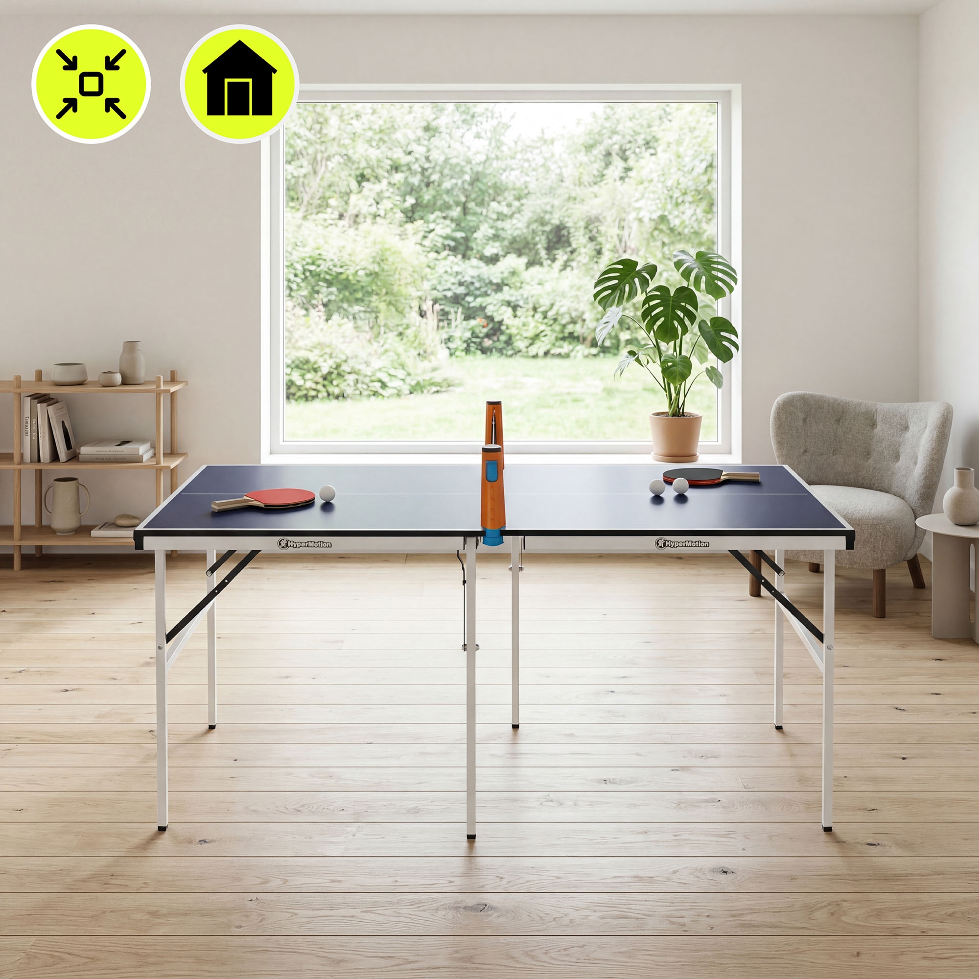 Przenośny, składany stół do ping ponga, Tenis stołowy Hyper Motion dla dzieci i młodzieży 152 x 73 x 69 cm