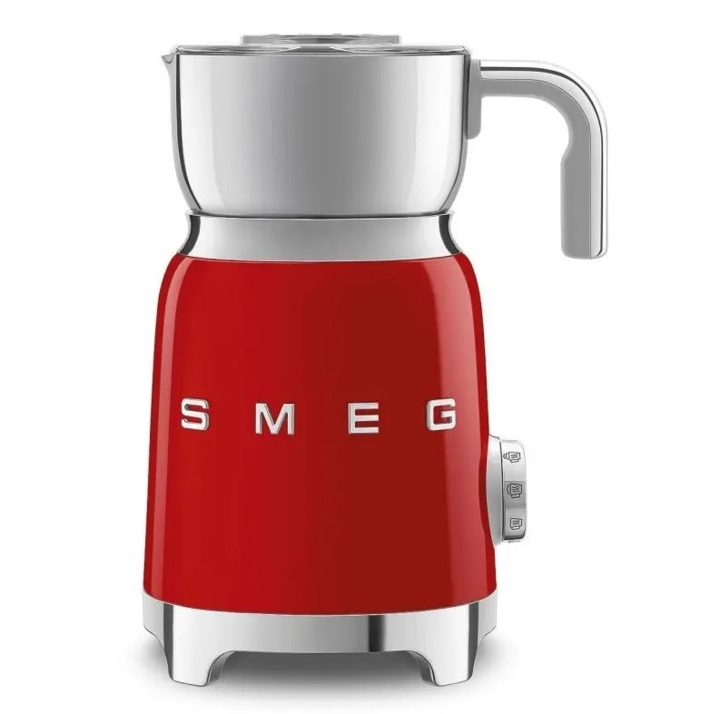 EKSPOZYCJA – Spieniacz do mleka Czerwony Smeg (MFF11RDEU) – OUTLET — OFICJALNY SKLEP Smeg