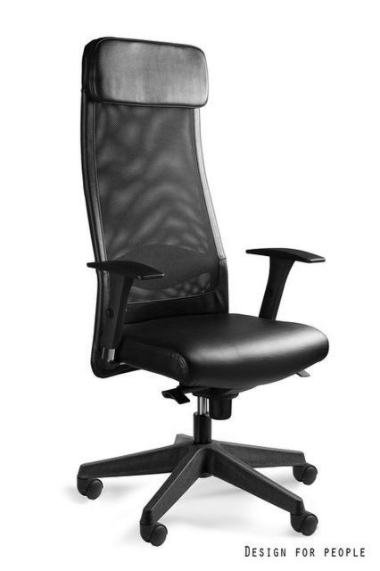 UNIQUE Fotel biurowy ARES SOFT (S-569) skóra naturalna czarny — OFICJALNY SKLEP Unique