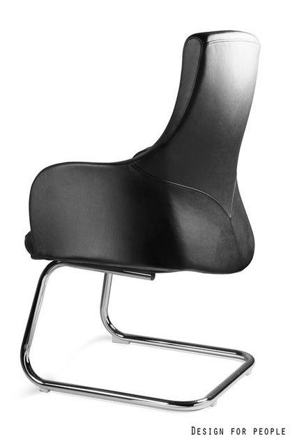 UNIQUE Fotel biurowy BLOSSOM SKID eko-skóra (S-571)