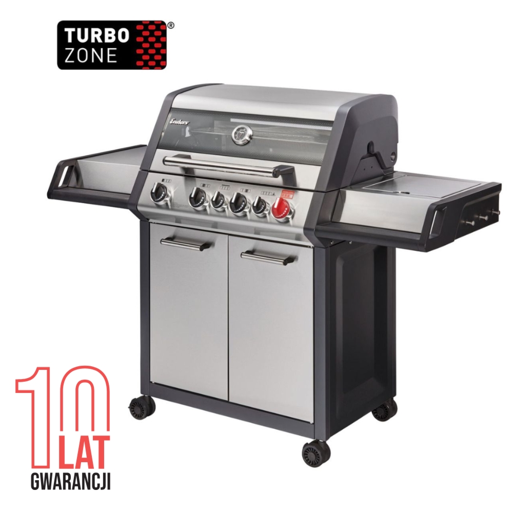 Grill gazowy Enders Monroe PRO 4 SIK Turbo z palnikiem rożna infrared (83783) ⭐ GRATIS! Pokrowiec i książka — OFICJALNY SKLEP Enders