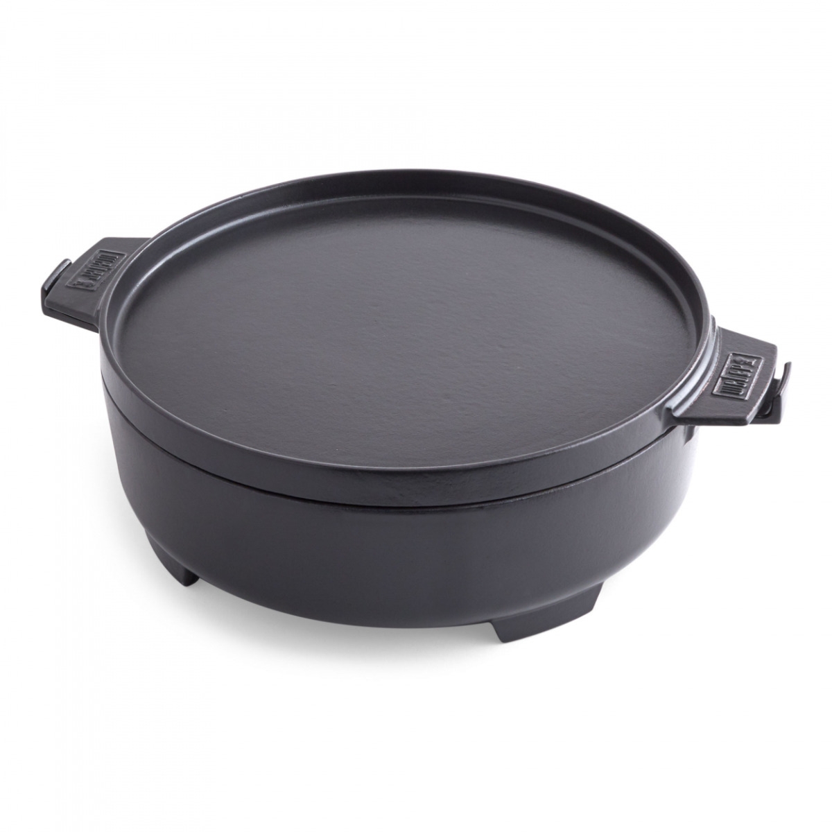 Gourmet BBQ System – Dutch Oven 2 w 1 żeliwny kociołek z żeliwną patelnią Weber (8857) — CERTYFIKOWANY PARTNER Weber WORLD