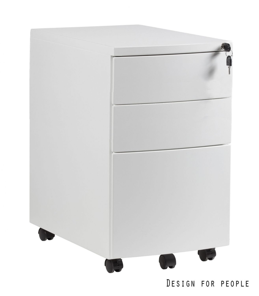 UNIQUE Kontener szafka biurowa (RPH-01) biały, srebrny, czarny