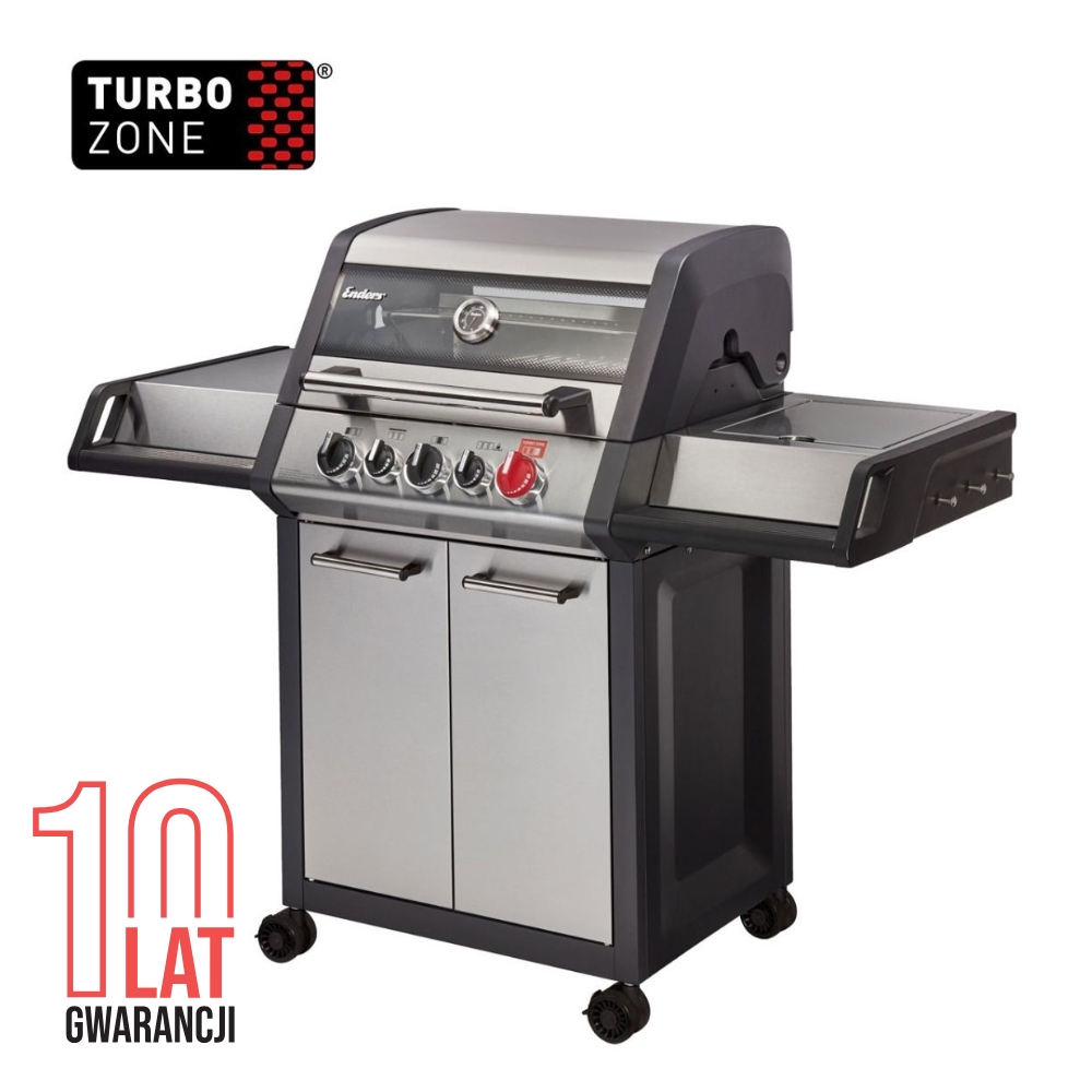 Grill gazowy Enders Monroe PRO 3 SIK Turbo z palnikiem rożna infrared (83763)  ⭐ GRATIS! Patelnia żeliwna