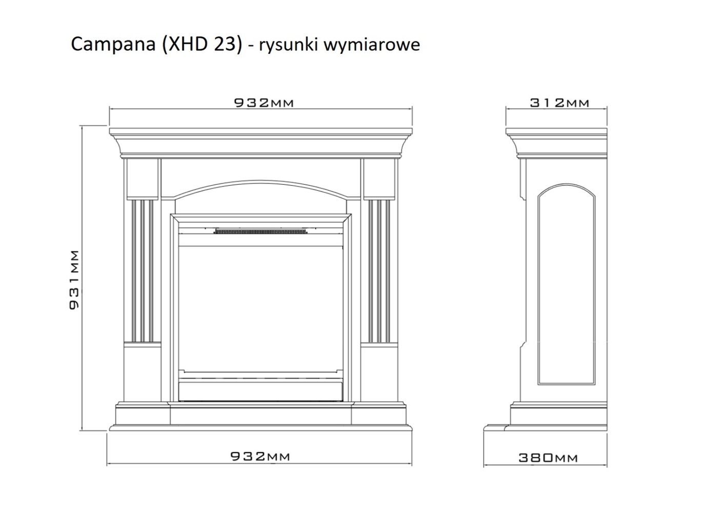 Dimplex kominek elektryczny Campana White — OFICJALNY SKLEP Dimplex
