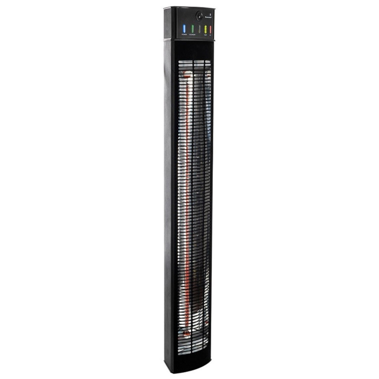 Elektryczny ogrzewacz ścienny pionowy Vermount czarny Warmwatcher