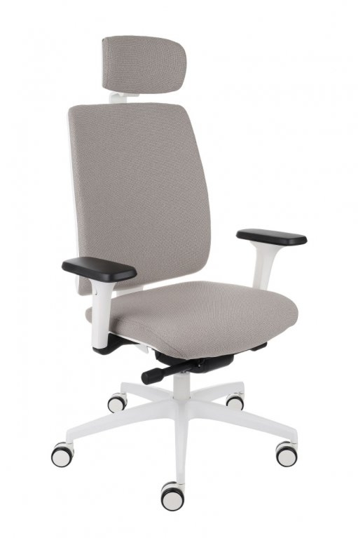Fotel biurowy Grospol Valio WT HD chrome white tkanina Omega – 8 kolorów — OFICJALNY SKLEP Grospol