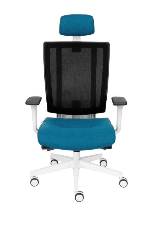 Grospol Fotel biurowy MaxPro WS HD white tkanina Note – 12 kolorów — OFICJALNY SKLEP Grospol