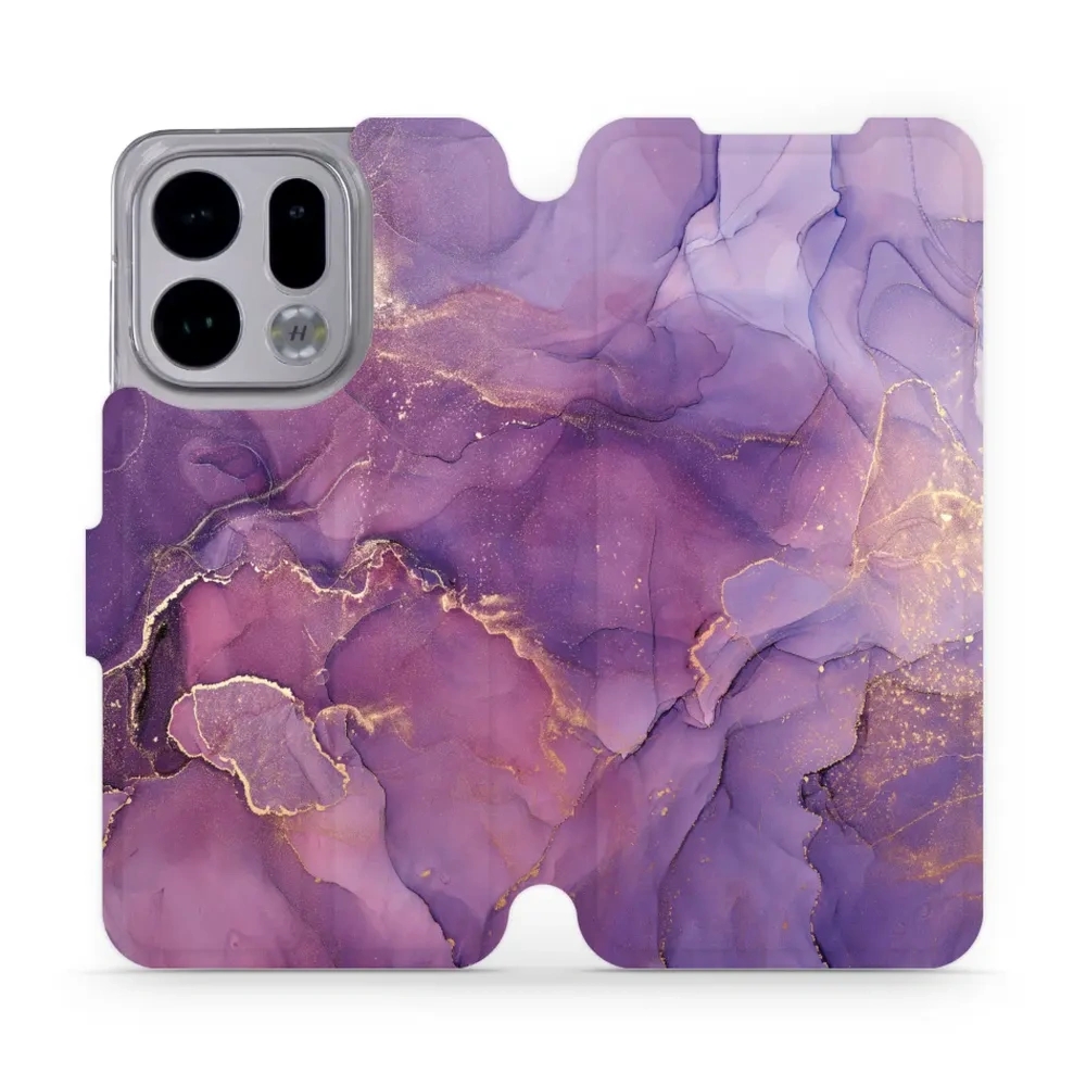 Etui z klapką do Oppo Find X9, Mobiwear Book, fioletowe