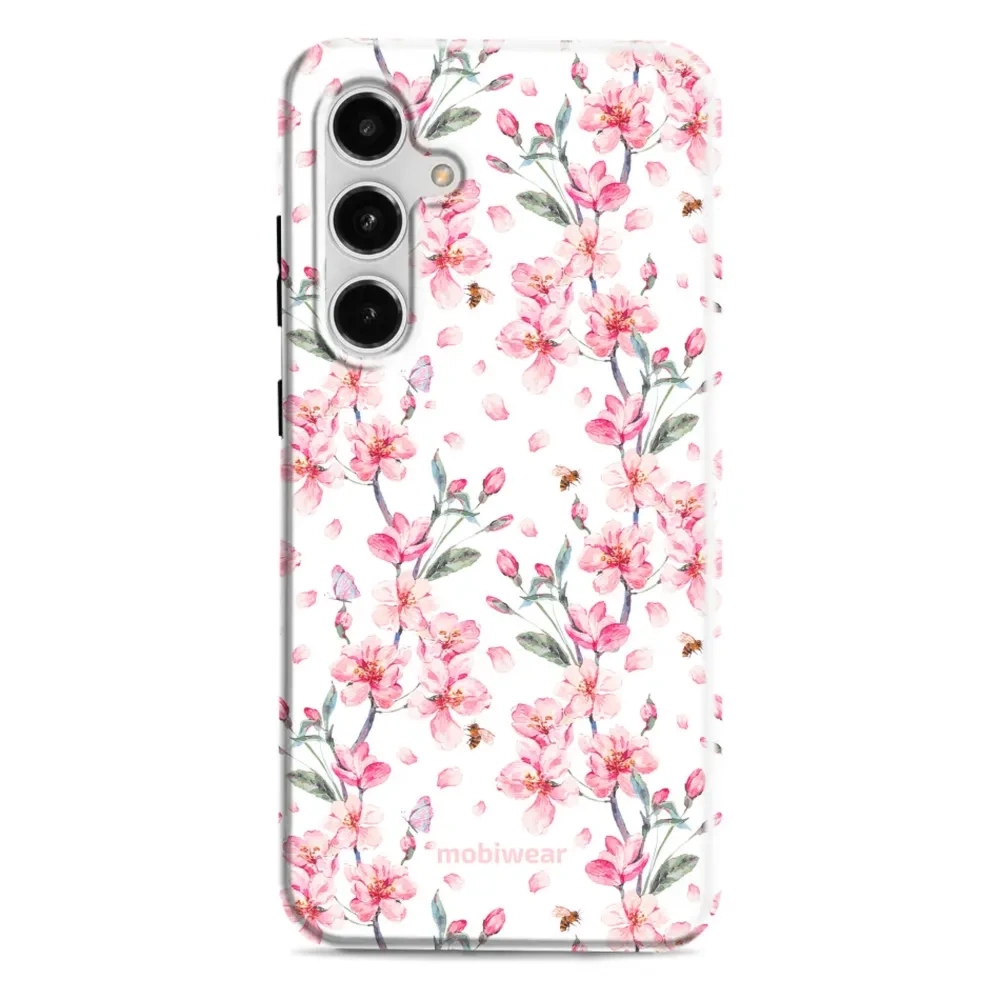 Etui ochronne do Galaxy S24 FE, Mobiwear Elite Pro, japoński bukiet