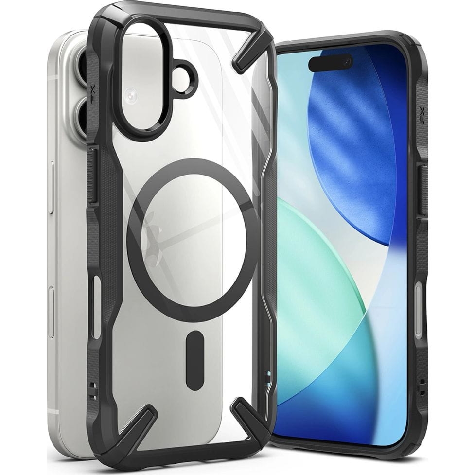 Etui Ringke Fusion X Magnetic do MagSafe do iPhone 17, czarno-przezroczyste
